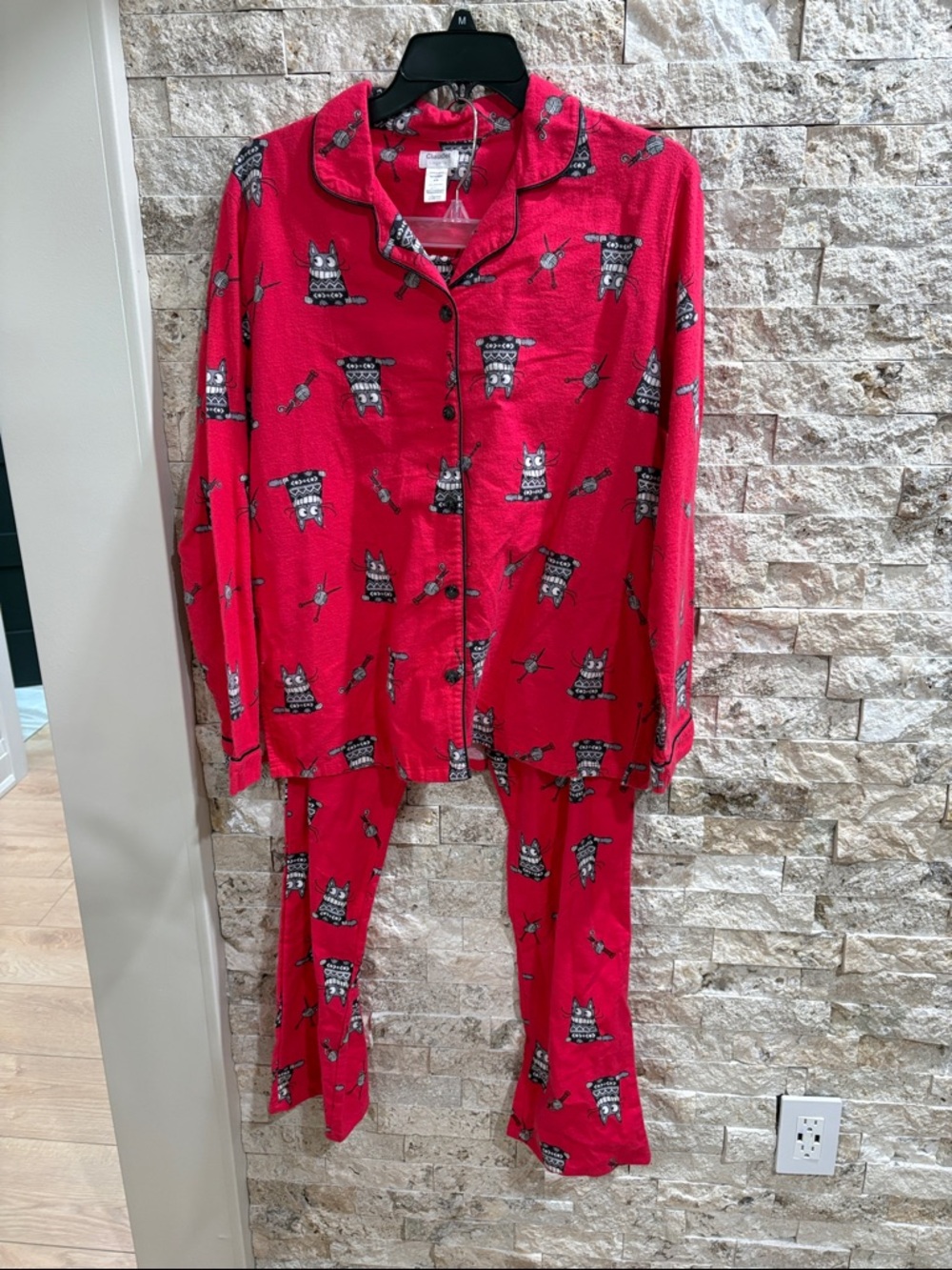 Women flannel pyjama set 100% cotton size M